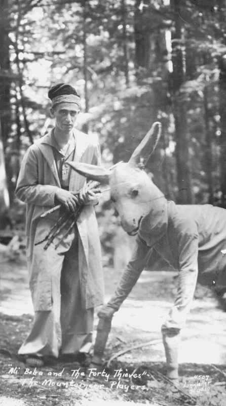 Ali Baba (Ronald Todd) with Donkey (William Darling)