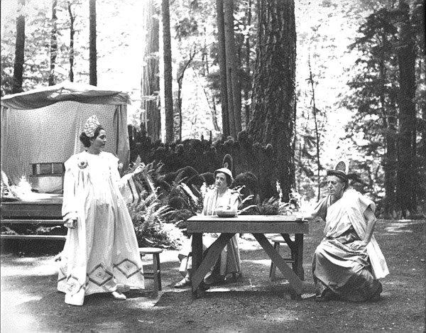 Pomposia (Margaret Boyer) plots with Heroica (Georgia Graham) and Caustica (Harriet Walker) in The Warriir;s Husband Pomposia (Margaret Boyer) plots with Heroica (Georgia Graham) and Caustica (Harriet Walker)