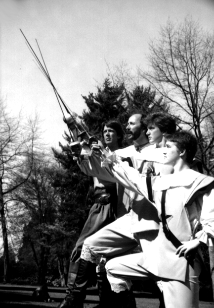 D’Artagnan (Ken Michels), Porthos (Pat Bray), Artimus (Arne Moen), Athos (John Moen, subbing for Sterling Moore)