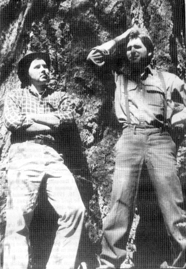 Two weary hunters—Tommy Albright (Philip Giesy) and Jeff Douglas (Brian King)—found “Brigadoon.”