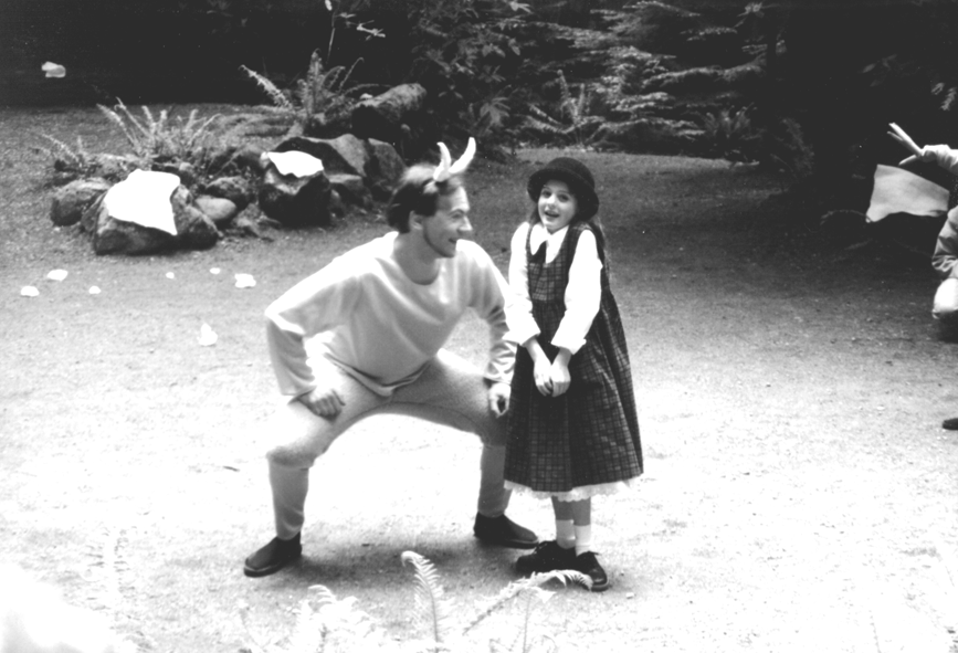 Tumnus, the faun (Erwin Rosin) and Lucy (Amy Beth Lindvall (Nolte) become friends.
