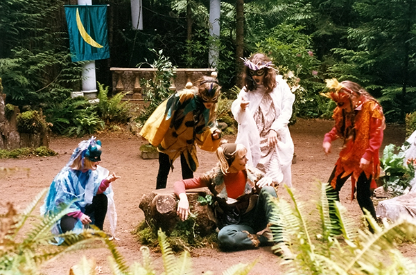 Puck (Lee Ann Hittenberger) and the fairies