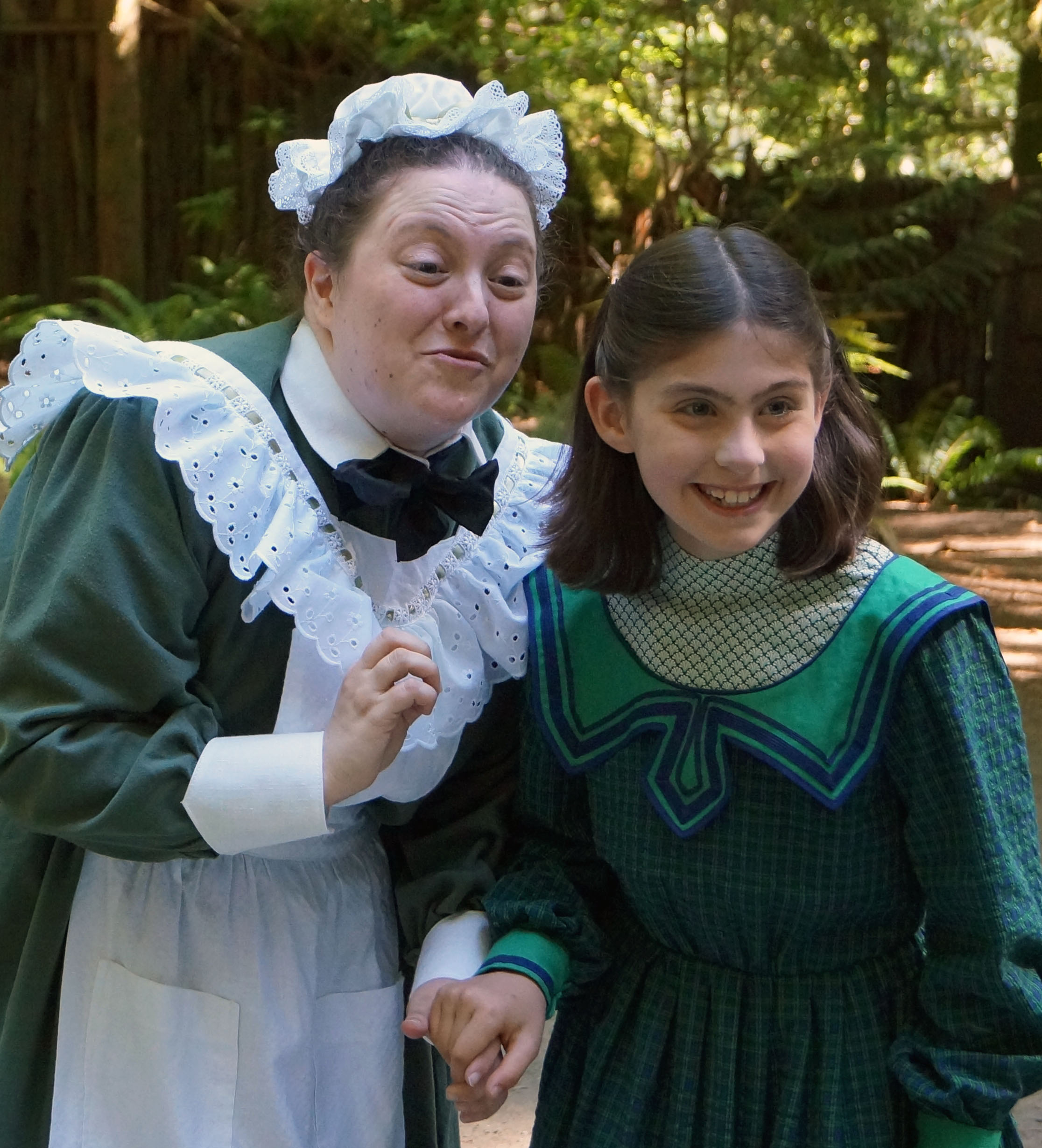 Martha (Britt Boyd) trying to cheer up Mary (Jasmine Harrick) Martha cheering Mary upDSC01601