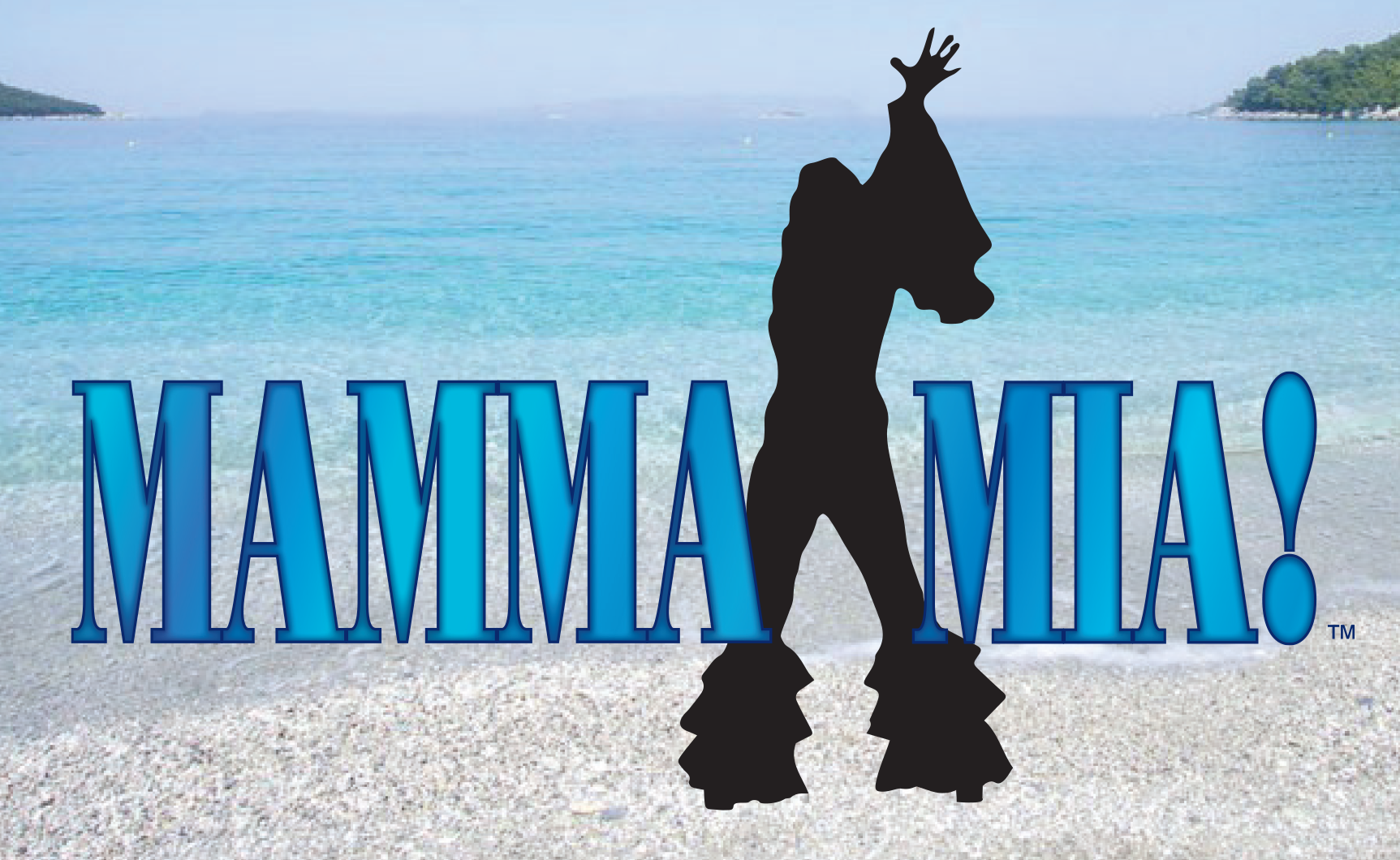 Mamma Mia! Mamma Mia logo with background