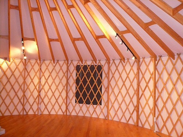 Completed lights in our beautiful yurt